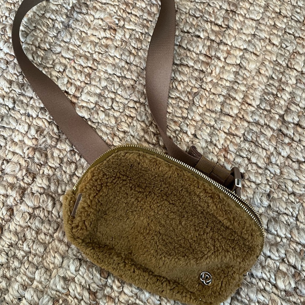 Lululemon Athletica Tan Sherpa Crossbody Bag